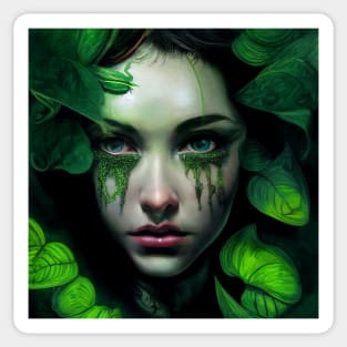 Delilah, The Nature Goddess | Green Tears Sticker